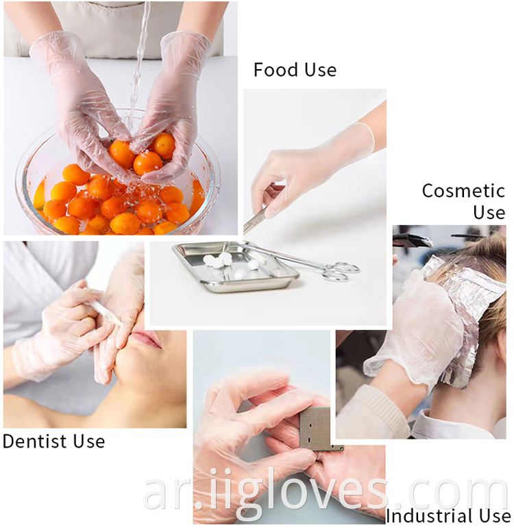 Transparent Vinyl Food Grade Service Soft Pvc Gloves